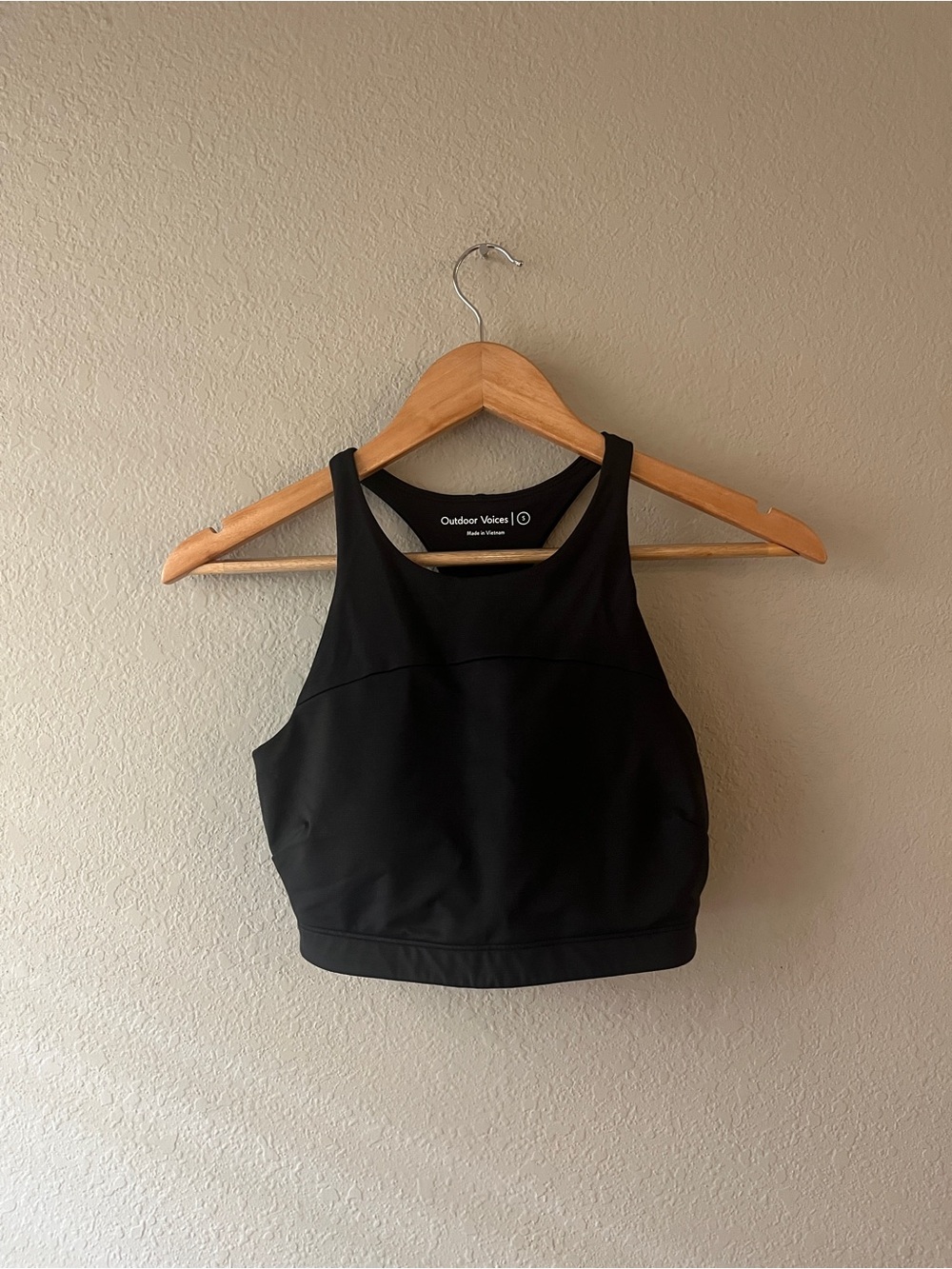 Outdoor Voices Midnight Black Cropped Bra Top Small